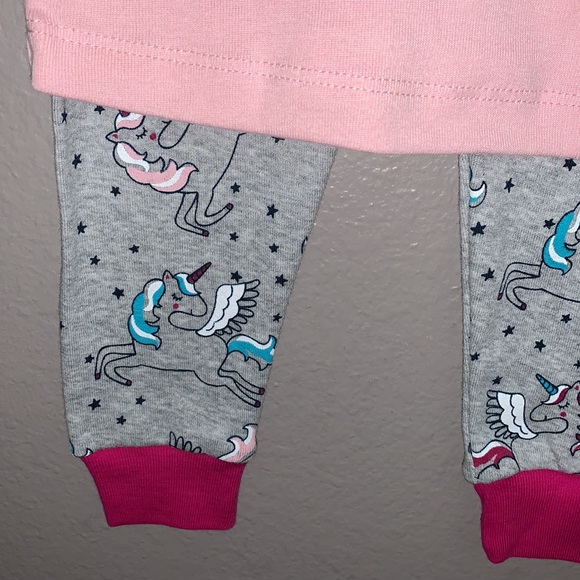 Wonder Nation Girls' Unicorn Cotton Sleep Set, 2 Piece - Picture 4 of 9